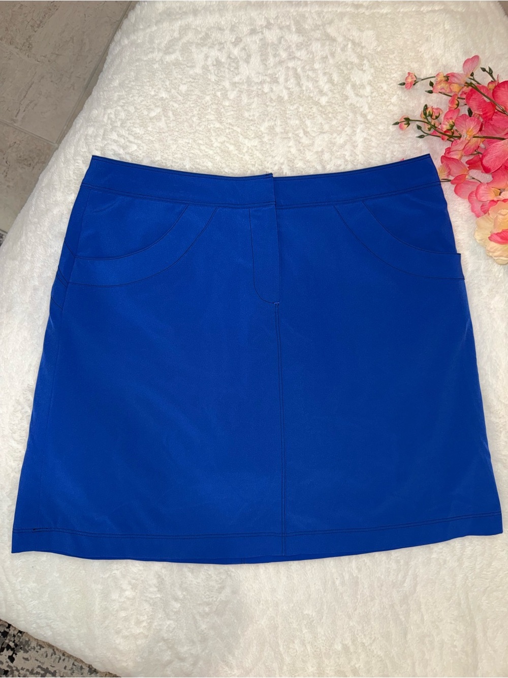 Annika Vibrant Cobalt Blue Mini Skirt Size 6